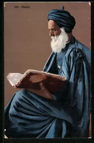 AK Rabbiner, in einem Buch lesend