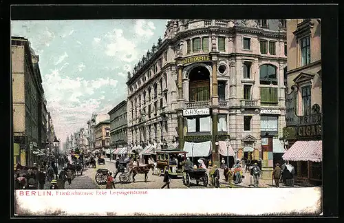 AK Berlin, Friedrichstrasse Ecke Leipzigerstrasse