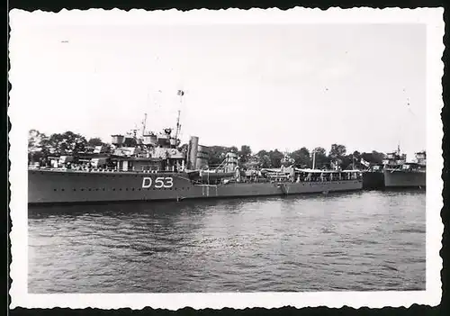 Fotografie Knospe, Sellin / Rügen, Kriegsschiff - Zerstörer D53