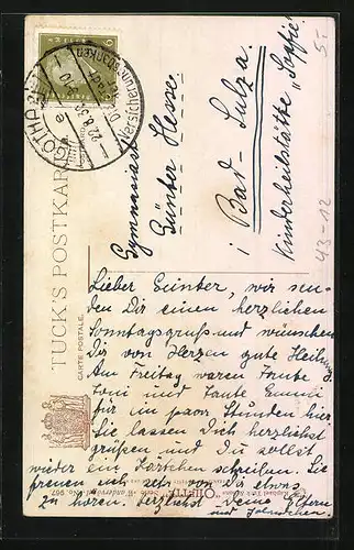 AK Wandernde Knaben auf einer Landstrasse