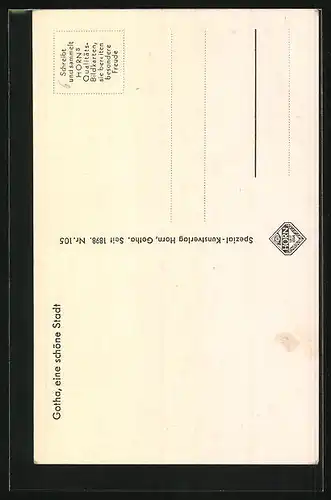 AK Gotha, Marktstrasse mit Kirche