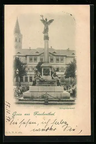 AK Frankenthal, Das Kriegerdenkmal
