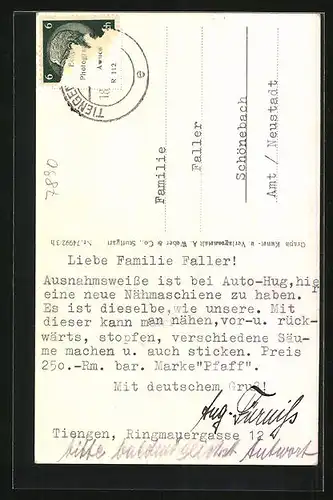 AK Tiengen /Hochrhein, Zubergasse mit Tordurchgang