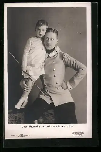 AK Kronprinz Wilhelm von Preussen mit seinem ältesten Sohne