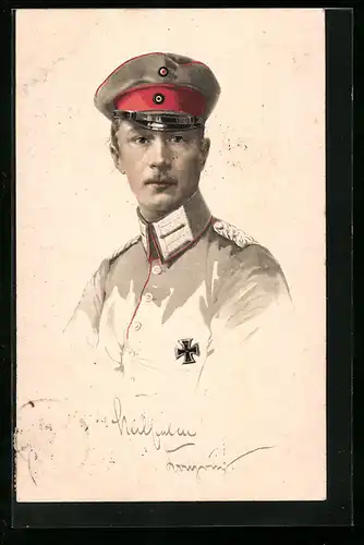 AK Kronprinz Wilhelm von Preussen in Uniform mit Schirmmütze