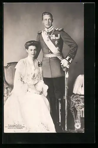 AK Kronprinz Wilhelm von Preussen mit seiner Gemahlin