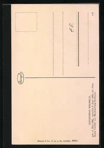 AK Kronprinz Wilhelm von Preussen in Uniform