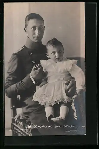 AK Kronprinz Wilhelm von Preussen mit seinem Söhnchen