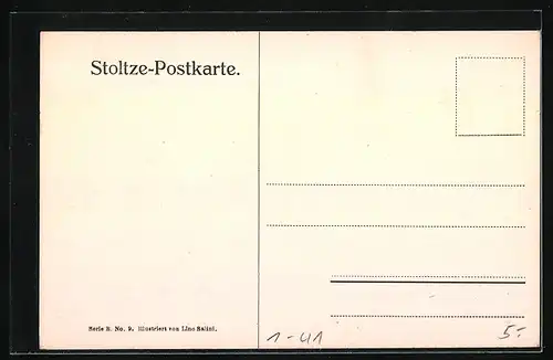 AK Falsch verstanne, Es kimmt zum Aeppelweie Mann..., Adolf Stoltze