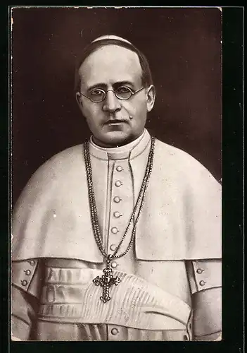 AK Papst Pius XI. mit Kreuzkette