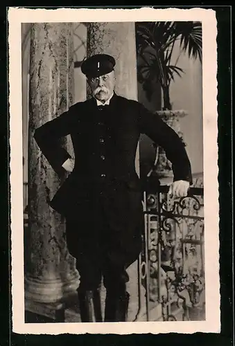 AK Portrait Präsident Masaryk (TGM) in Reitstiefeln