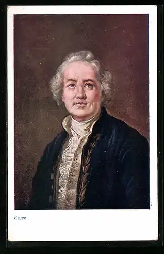 AK Gluck, Portrait des Künstlers