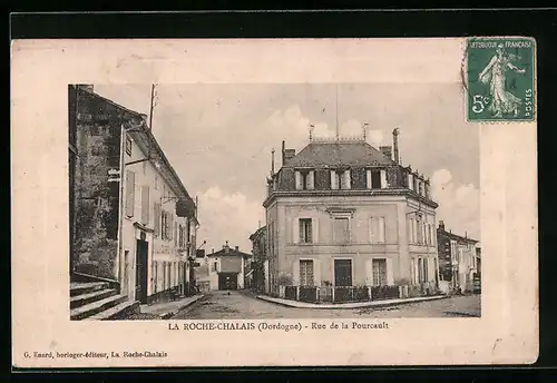AK La Roche-Chalais, Rue de la Pourcault