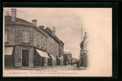 AK La Roche-Chalais, Rue de Montpont
