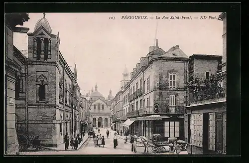AK Périgueux, La Rue Saint-Front