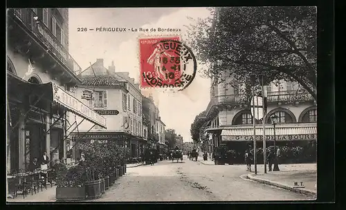 AK Périgueux, La Rue de Bordeaux