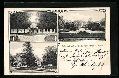 AK Neukirchen i. Holst., Adl. Gut Satjewitz