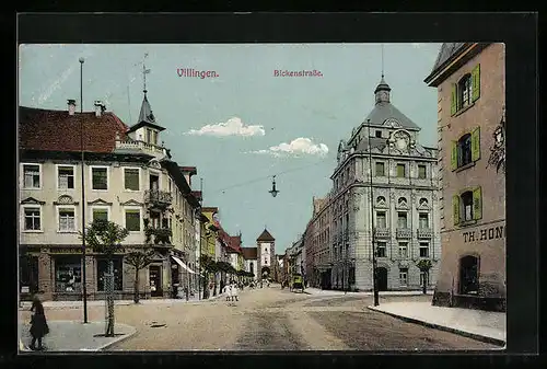 AK Villingen, Blick auf die Bickenstrasse