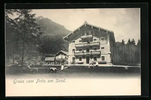 AK Ruhpolding, Gasthaus Fritz am Sand