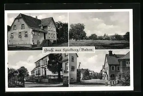 AK Spielberg /Baden, Gasthaus u. Metzgerei zur Traube