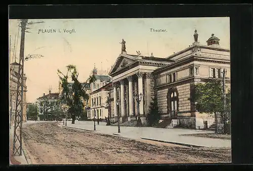 AK Plauen i. Vogtl., Blick auf das Theater
