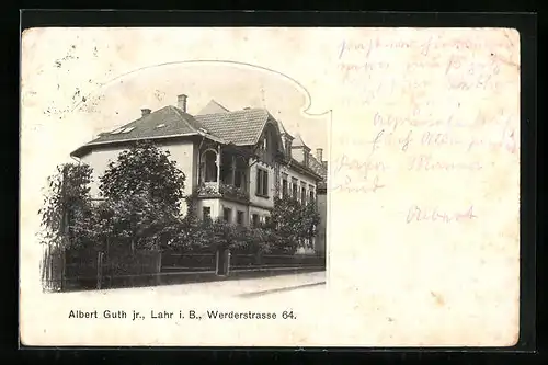 AK Lahr i. B., Albert Guth jr., Werderstrasse 64