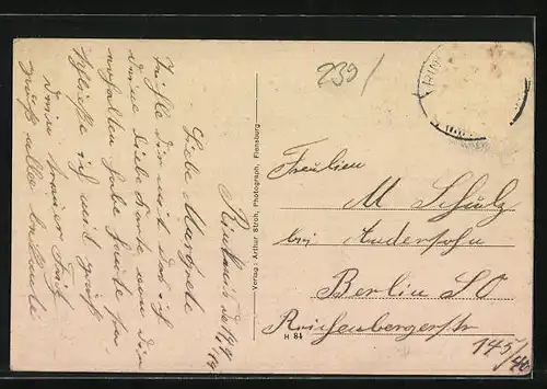 AK Sandacker /Flensburger Föhrde, Partie am Sandacker