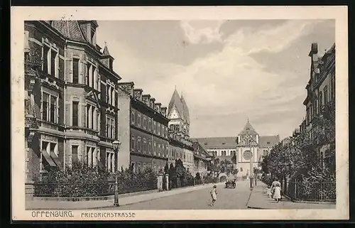 AK Offenburg, Blick in die Friedrichstrasse