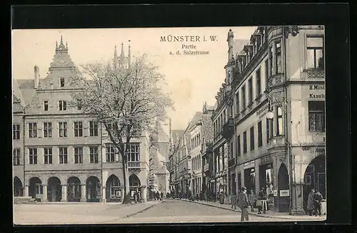 AK Münster i. W., Partie an der Salzstrasse