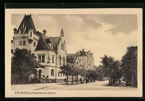 AK Erlangen, Partie an der Nürnbergerstrasse