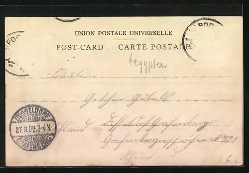 Lithographie Ismailia, Segelboothaven