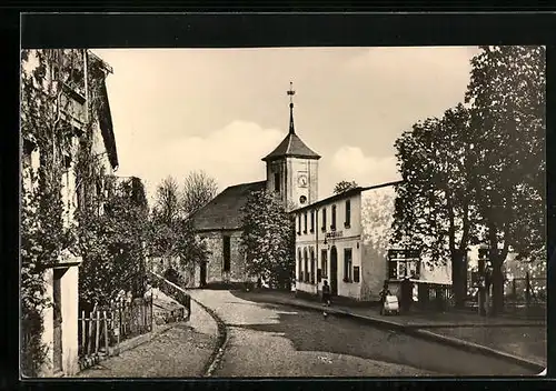 AK Flecken Zechlin, Kulturhaus und Strasse zur Kirche