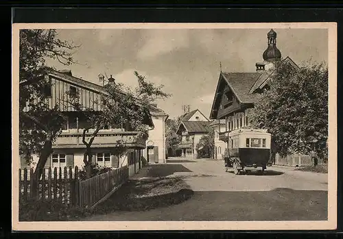 AK Lenggries /Isar, Partie in der Hauptstrasse