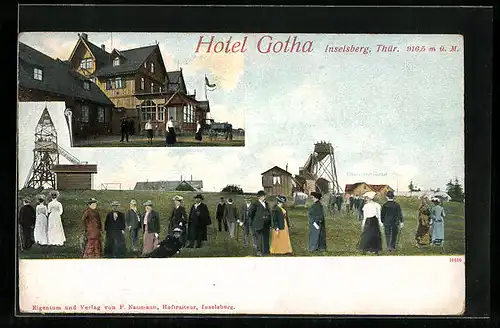 AK Inselberg /Thür., Hotel Gotha, Preussischer Gasthof