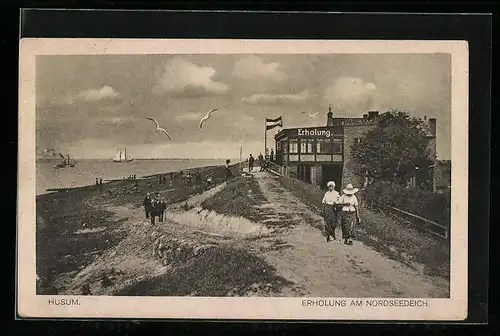 AK Husum, Gasthaus Erholung am Nordseedeich