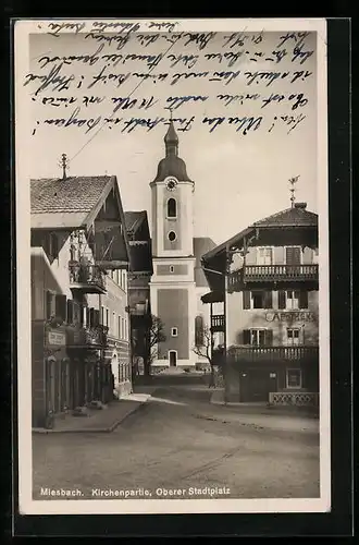 AK Miesbach, Kirchenpartie, Oberer Stadtplatz