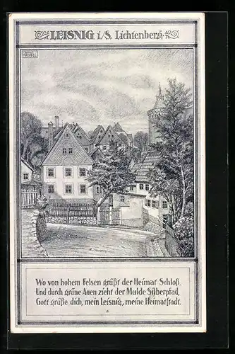 AK Leisnig i. S., Blick auf Lichtenberg