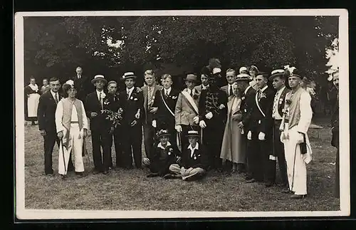 Foto-AK Burschenschafts-Ausflug 1935, Gruppenfoto