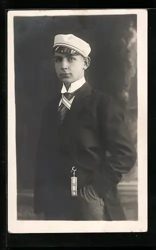 Foto-AK Junger Student im Jahr 1922