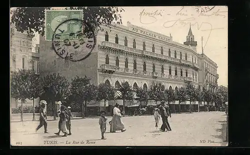 AK Tunis, La Rue de Rome