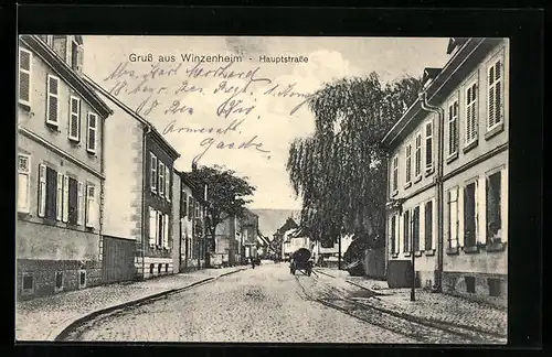 AK Winzenheim, Partie in der Hauptstrasse