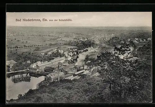 AK Bad Niederbronn /Els., Ortsansicht von der Schutzhütte