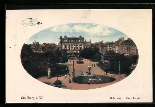AK Strassburg i. Els., Partie am Kleberplatz