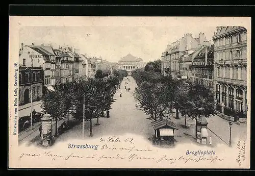 AK Strassburg, Partie am Broglieplatz