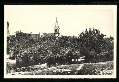 AK Plobsheim, Vue sur la rivière