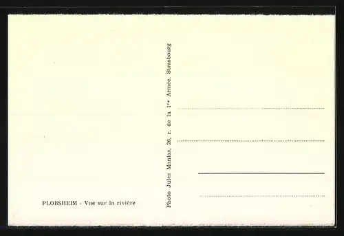 AK Plobsheim, Vue sur la rivière