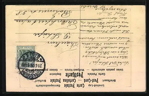 Lithographie Strassburg i. E., Schloss Rohan