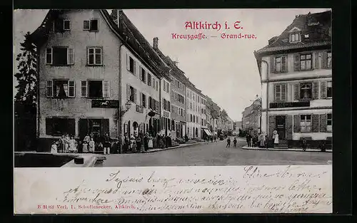 AK Altkirch i. E., Blick in die Kreuzgasse