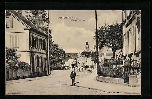 AK Lutterbach i. E., Blick in die Hauptstrasse