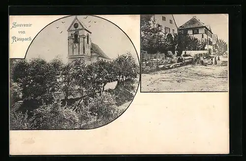 AK Riespach, Ortsansicht, Kirche